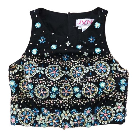 NWT JOVANI JVN JVN45577 cocktail homecoming 2 piece bedazzled short skirt size 6 - Picture 5 of 11